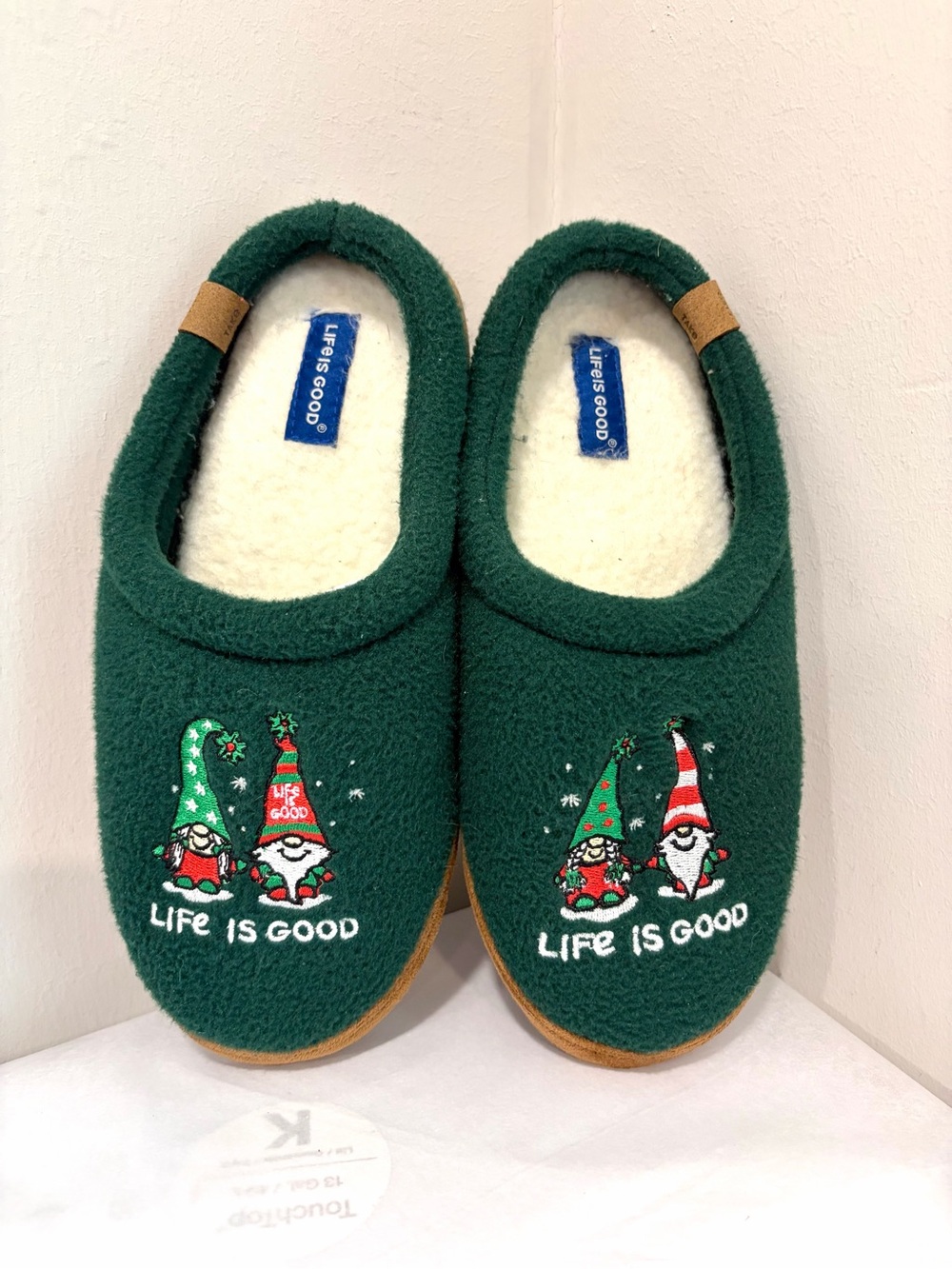 Life is Good Gnomes Fleece Slippers